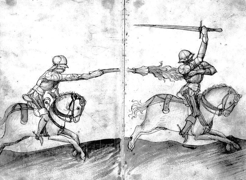 Рыцарь сражается с огнестрельным оружием