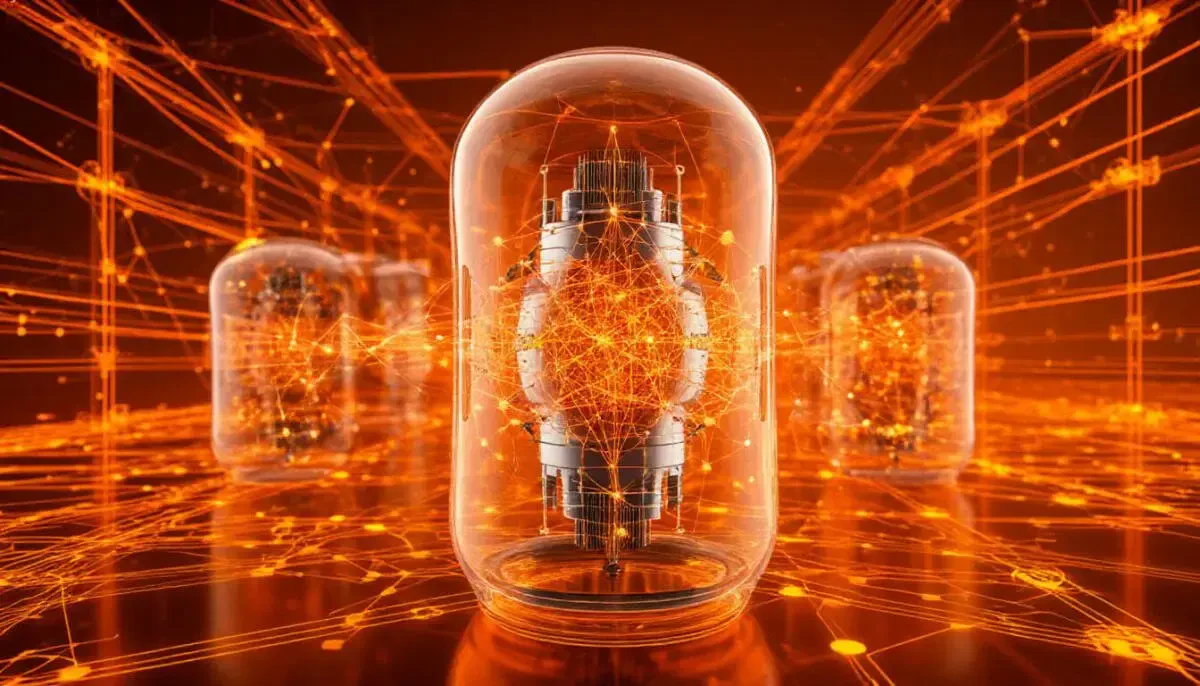 Квантовые компьютеры (художественная иллюстрация)