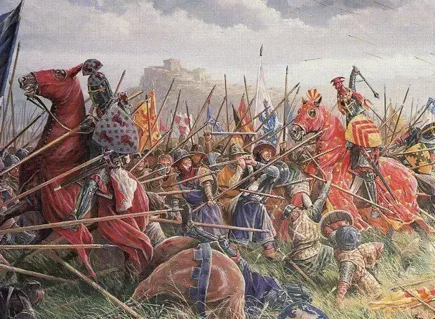 художественная реконструкция битвы при Баннокберне