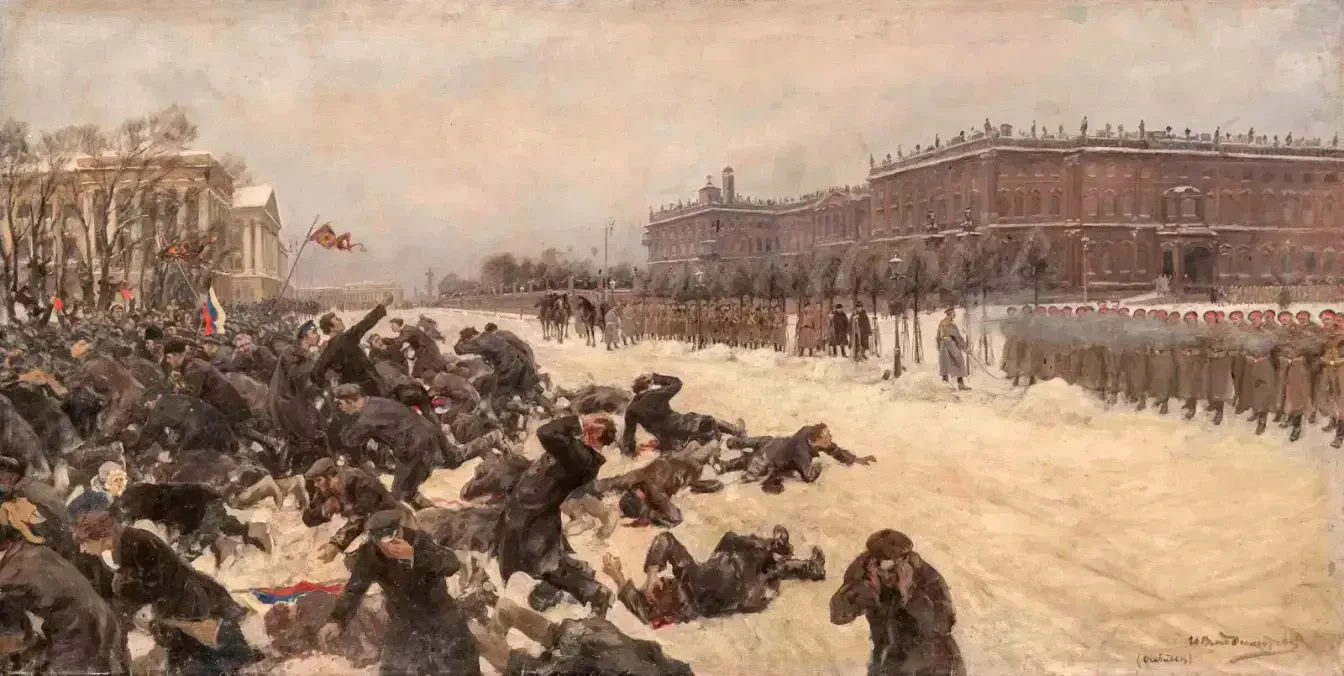 Расстрел рабочих у Зимнего дворца 9 января 1905 года, Владимиров Иван Алексеевич, г. Ленинград, 1920-е гг.