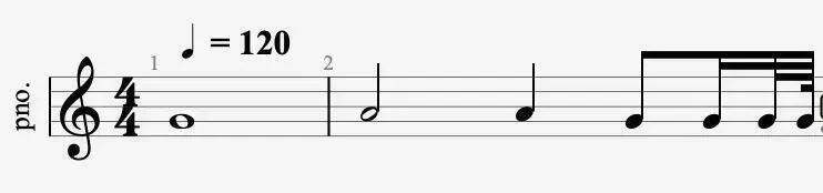 примеры нот разной длительности в такте